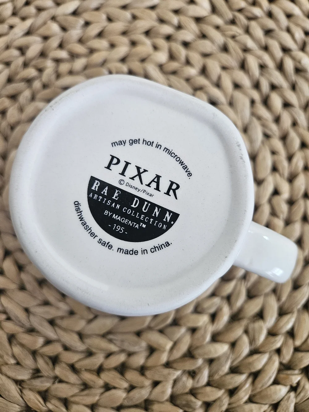 White Ceramic Coffee Mug w/ Green Three-Eyed Alien From Toy Story